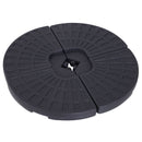 Base per Ombrellone 4 Pezzi Componibili Max 17L in HDPE Nero 48x48x8 cm -1