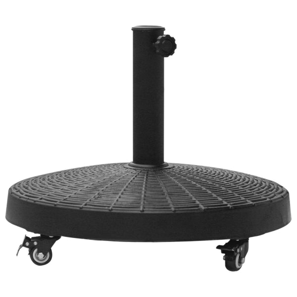 acquista Socle pour Parasol de Jardin 25 Kg en Résine et Acier Noir Ø52x41 cm