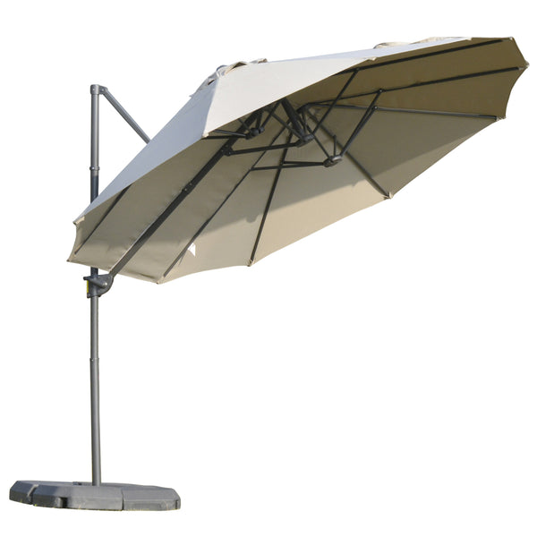 Parasol de jardin 270x460x250 cm Begsun Marron sconto