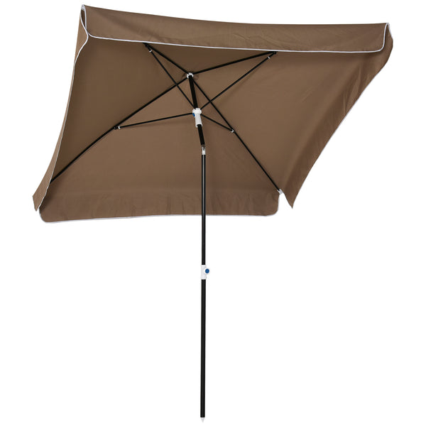 Parasol de jardin 2x2m en métal marron et polyester prezzo