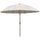 Parasol de Jardin Ø2.55m avec Manivelle Blanc Crème