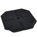 Base per Ombrellone da Giardino 96x96x9 cm in HDPE Nero-1