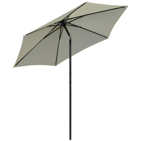 acquista Parasol de jardin Ø2,6 m Mât Ø38 mm en Métal Blanc Crème et Polyester