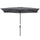 Parasol de jardin 2x3 m Mât Ø38 mm en Aluminium et Polyester Gris