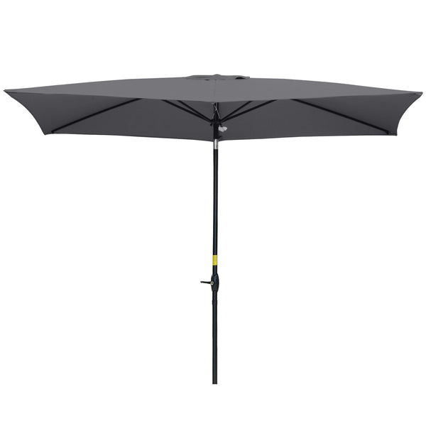 Parasol de jardin 2x3 m Mât Ø38 mm en Aluminium et Polyester Gris prezzo