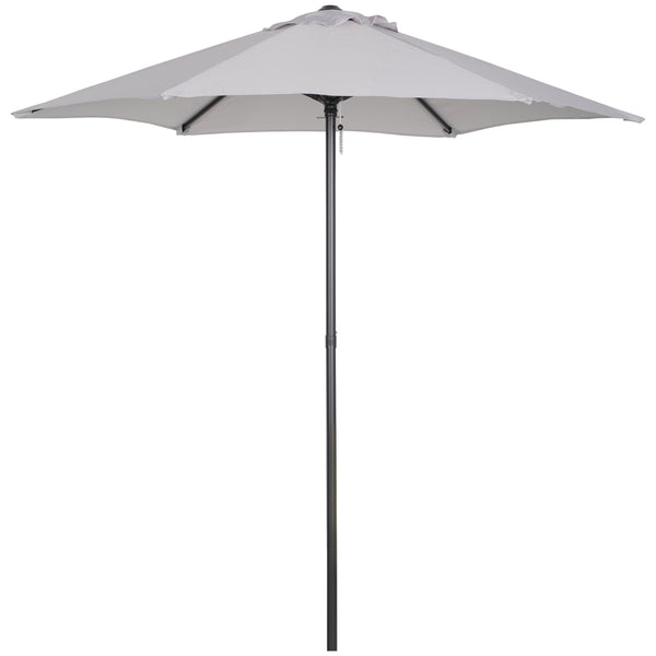 Parasol de jardin Ø196 cm Mât Ø32 mm en Aluminium et Polyester Gris Clair acquista