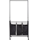 Stender Appendiabiti con Carrello Lavanderia Nero 84x41x172 cm -4