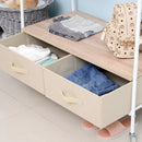 Stender Appendiabiti con 2 Cassetti in Metallo Bianco e Beige 99x47x185 cm -8