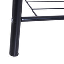 Stander Appendiabiti con 2 Ripiani Scarpiera in Acciaio Robusto Nero 100x46x148 cm -7