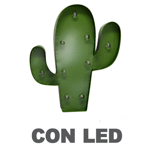 prezzo Cactus en métal vert avec led cm 25,5x30,5x5