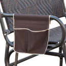 Panchina a Dondolo 2 Posti da Giardino 122x75x88 cm in Rattan Marrone-7