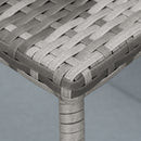 Tavolino da Giardino 45x45x44 cm in Rattan Sintetico Grigio-9