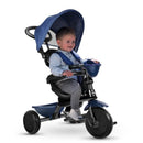 Triciclo a Spinta per Bambini con Maniglione Direzionabile Qplay Cosy Blu-8