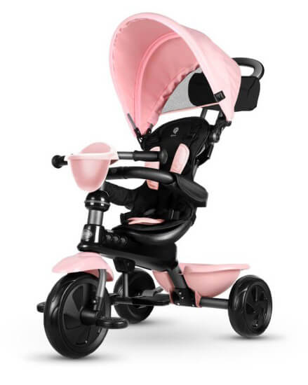 acquista Tricycle à Pousser pour Enfants avec Poignée Réglable Qplay Cosy Rose