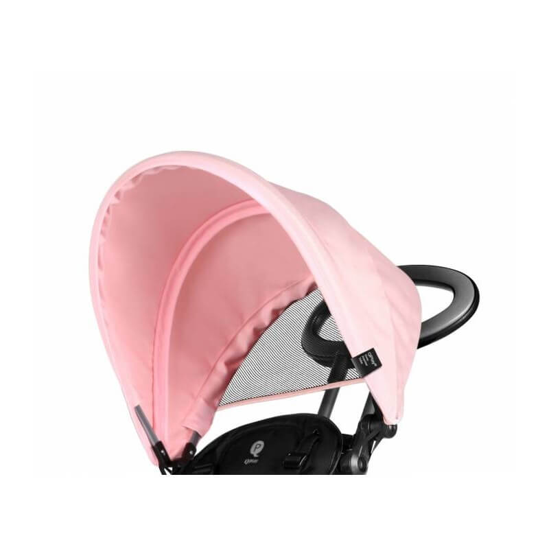 Triciclo a Spinta per Bambini con Maniglione Direzionabile Qplay Cosy Rosa-6