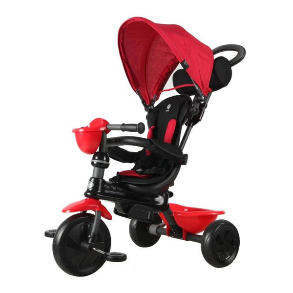 sconto Tricycle à Pousser pour Enfants avec Poignée Réglable Qplay Cosy Rouge