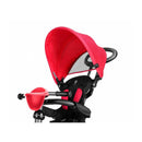 Triciclo a Spinta per Bambini con Maniglione Direzionabile Qplay Cosy Rosso-3