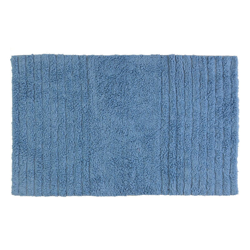 Tappeto Bagno in Cotone con Antiscivolo Azzurro Feridras Line-2