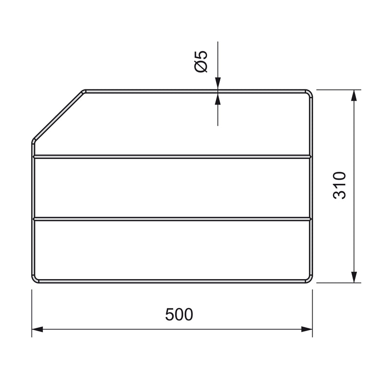 Kit 4 Separatori per Armadi e Pensili da Cucina 50x31 cm in Acciaio Emuca Cromato-5