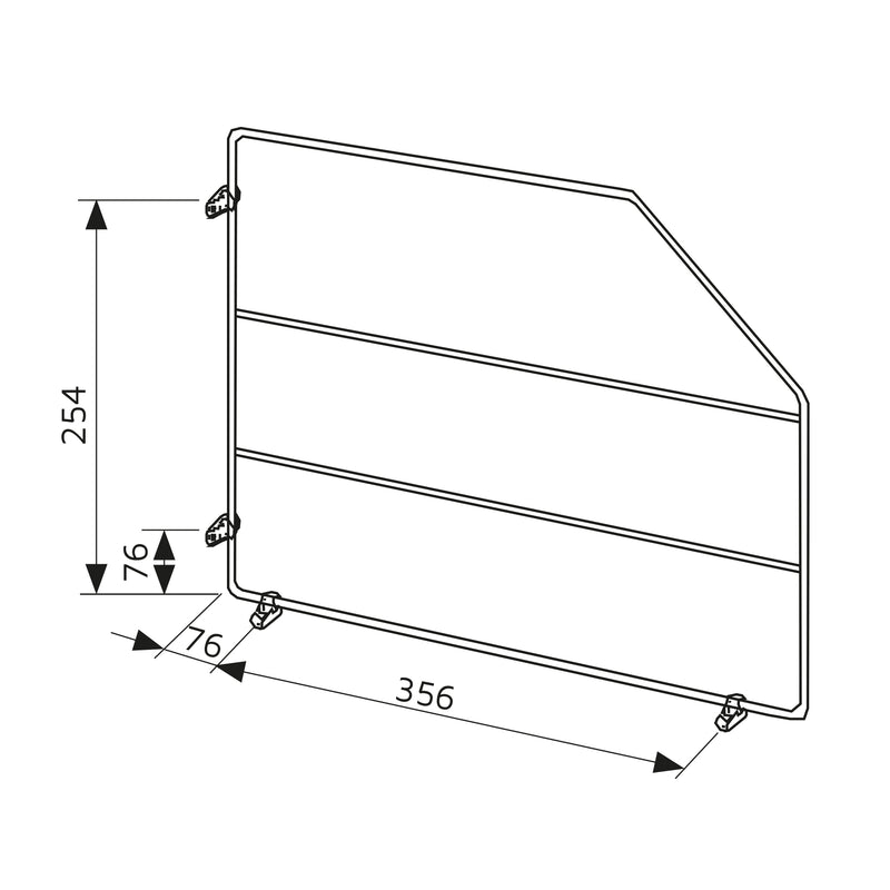 Kit 4 Separatori per Armadi e Pensili da Cucina 50x31 cm in Acciaio Emuca Cromato-6