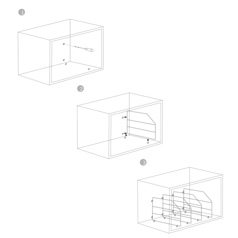 Kit 4 Separatori per Armadi e Pensili da Cucina 50x31 cm in Acciaio Emuca Cromato-7