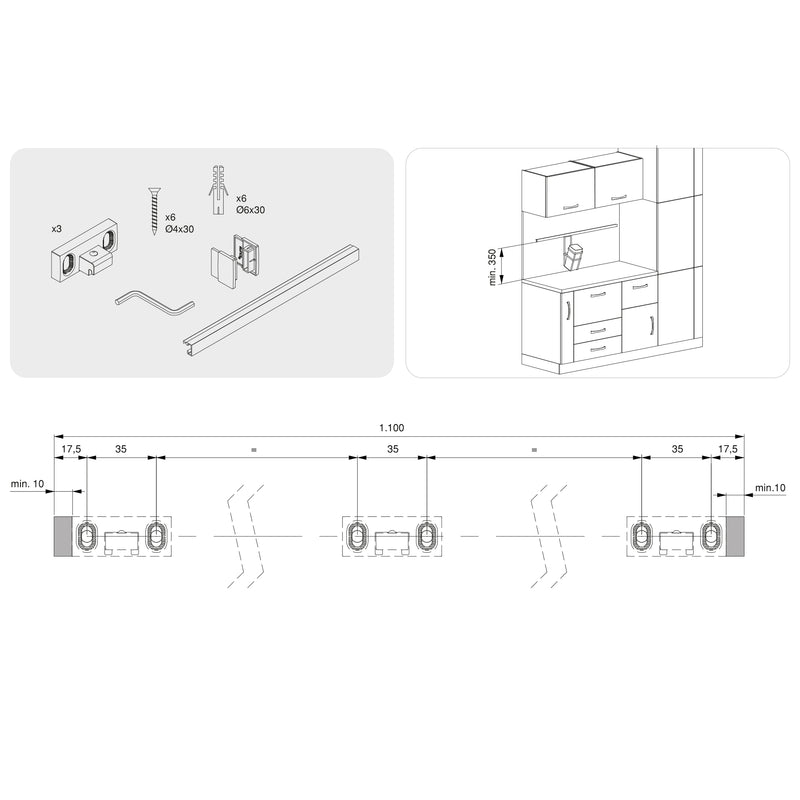 Supporto per Tablet da Appendere in Acciaio Emuca Grigio antracite-6