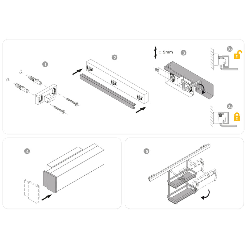 Supporto per Tablet da Appendere in Acciaio Emuca Grigio antracite-7