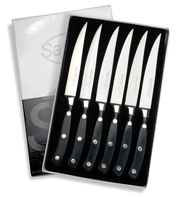 Set de Couteaux pour Entrecôte Lame 12 cm Sanelli Noir Manche Antidérapant sconto