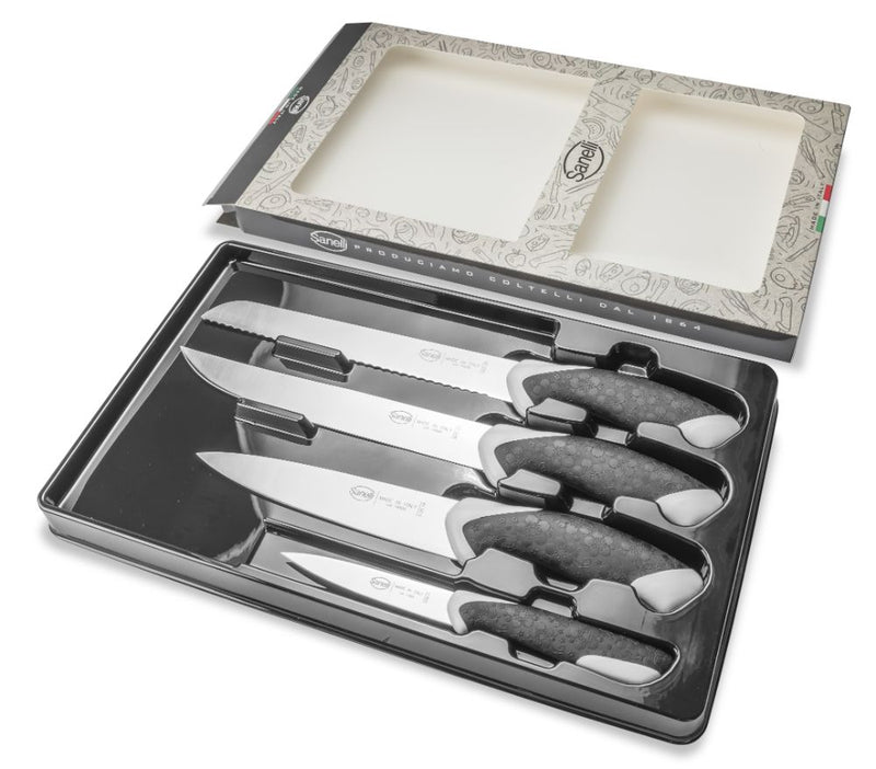 Set Coltelli da Cucina 4 Pezzi Manico Antiscivolo Sanelli Sakura-3