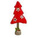 Mini Albero di Natale in panno rosso grande cm . 37x13,5 h 74-1