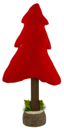 Mini Albero di Natale in panno rosso grande cm . 37x13,5 h 74-4