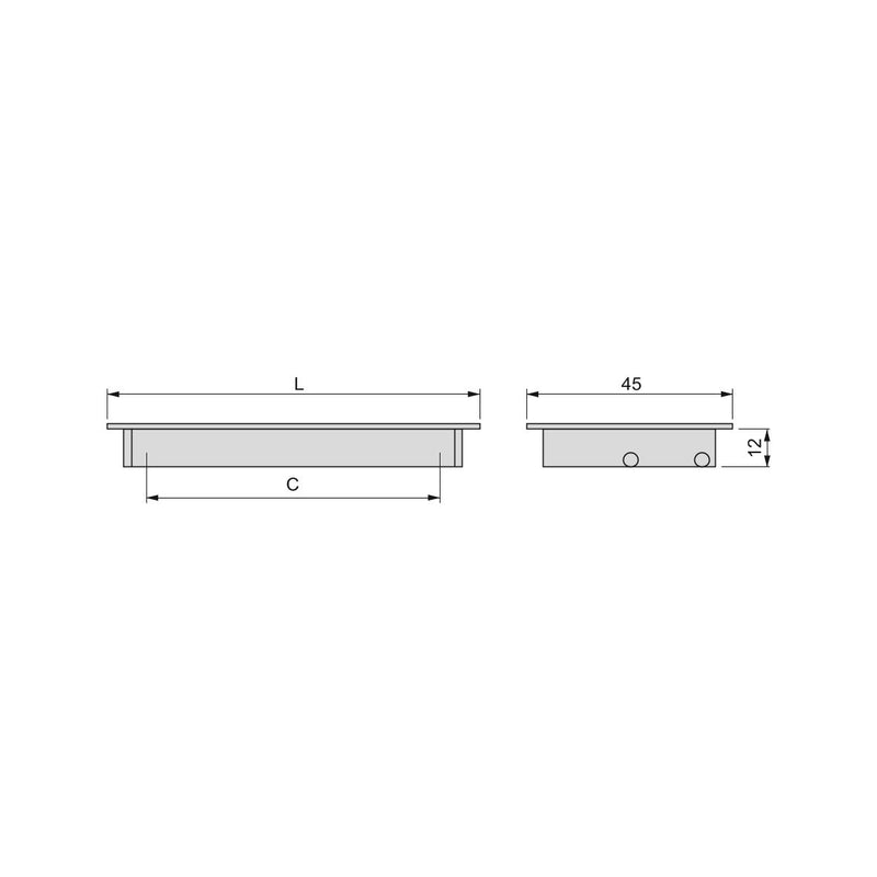 Maniglie per Mobile Interasse 160 mm Alluminio Anodizzato Opaco 20 Pezzi Emuca-2