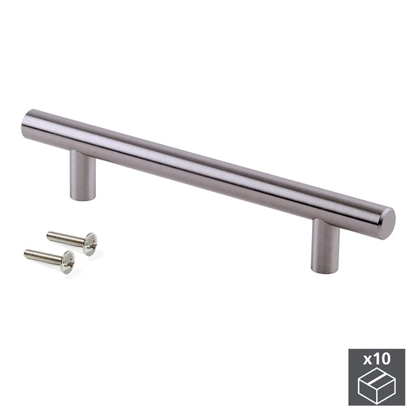 Emuca Poignées de Meuble 12 mm Entraxe 160 mm Acier Nickel Satiné 10 Pièces acquista