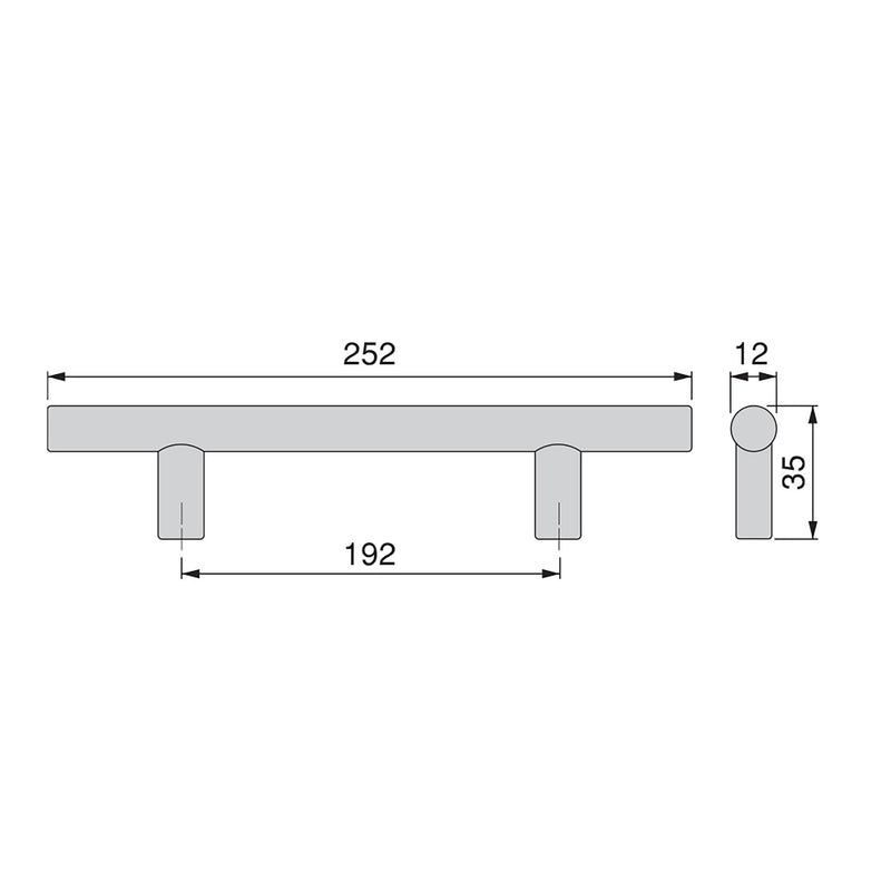 Maniglie per Mobile 12 mm Interasse 192 mm Acciaio Nichel Satinato 10 Pezzi Emuca-2