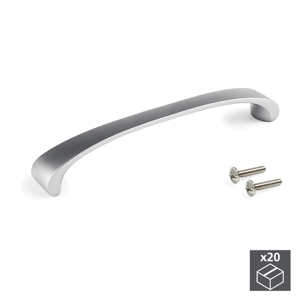 Emuca Poignées de Meuble Entraxe 160 mm Zamak Satin Nickel 20 Pièces acquista