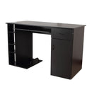 Scrivania da Ufficio Porta PC con Ripiano Tastiera Nera 120x60x74 cm -5