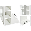 Scrivania da Ufficio Porta PC con Ripiano Tastiera Bianco 74x120x60 cm -9