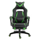 Sedia da Gaming con Rotelle in Similpelle Nero e Verde -1