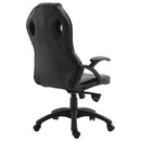 Sedia da Gaming Ergonomica in Similpelle Regolabile Nera -5