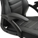 Sedia da Gaming Ergonomica in Similpelle Regolabile Nera -6