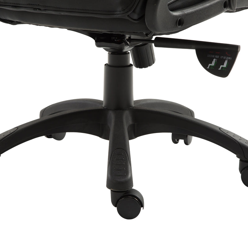 Sedia da Gaming Ergonomica in Similpelle Regolabile Nera -9