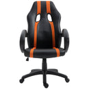 Sedia da Gaming Ergonomica Imbottita con Altezza Regolabile Nero Arancione -9