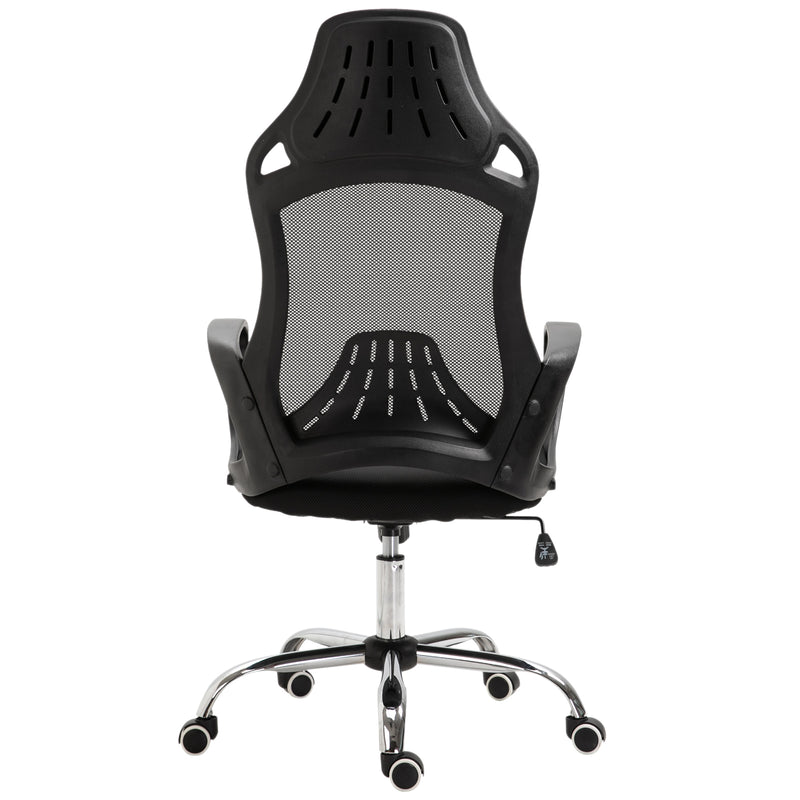 Sedia da Ufficio Presidenziale Ergonomica a Rete  Nera-4