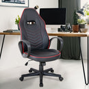 Sedia da Gaming Ergonomica in Similpelle Altezza Regolabile  Nera e Rossa-2