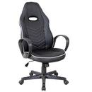 Sedia da Gaming Ergonomica in Similpelle Altezza Regolabile  Nera e Bianca-5