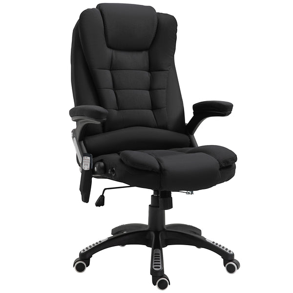 Fauteuil de bureau massant présidentiel en tissu noir prezzo