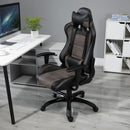 Sedia da Gaming Ergonomica in Similpelle  Marrone e Nero-2