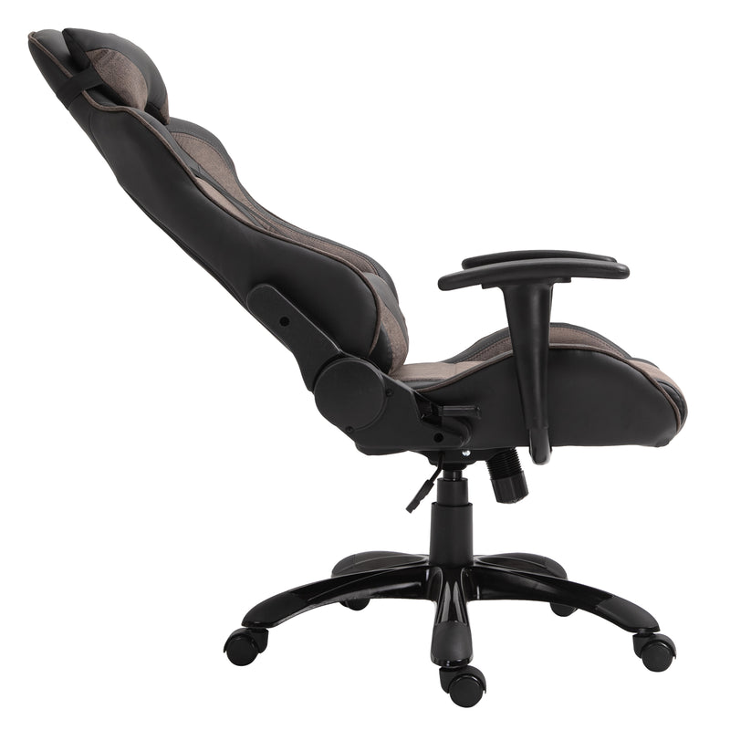 Sedia da Gaming Ergonomica in Similpelle  Marrone e Nero-6