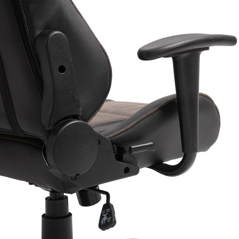 Sedia da Gaming Ergonomica in Similpelle  Marrone e Nero-7