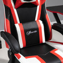 Sedia da Gaming Massaggiante in Similpelle in Similpelle  Nera e Rossa-5